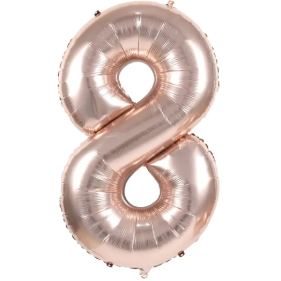 Ballon Mylar Chiffre 8 Rose Gold 86Cm