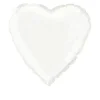 Ballon Mylar Coeur Blanc 45 Cm