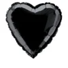 Ballon Mylar Coeur Noir 45 Cm