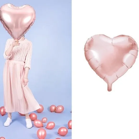 Ballon Mylar Coeur Rose Gold 61 Cm