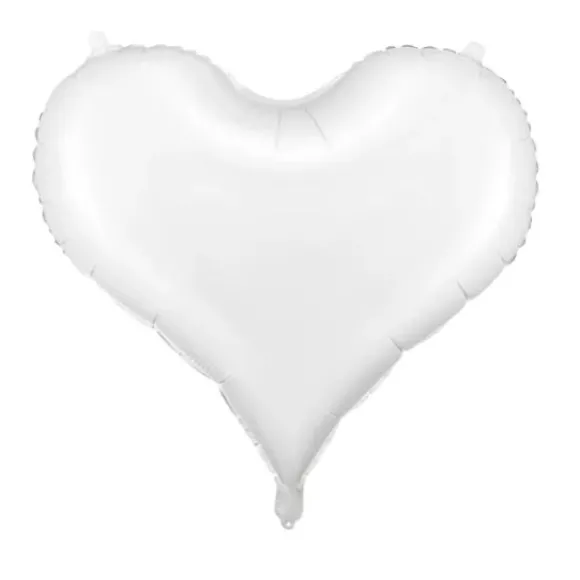 Ballon Mylar G Ant Coeur Blanc 75Cm