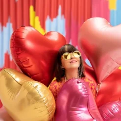 Ballon Mylar G Ant Coeur Rouge 75Cm