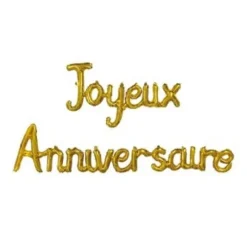 Ballon Mylar G Ant Joyeux Anniversaire Or