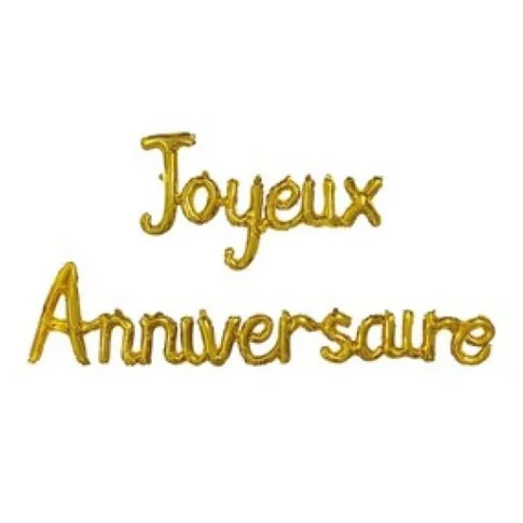 Ballon Mylar G Ant Joyeux Anniversaire Or