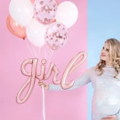 Ballon Mylar Girl Rose Gold