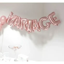 Ballon Mylar Mariage Rose Gold