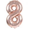 Ballon Mylar Rose Gold Chiffre 8 1M