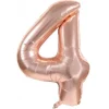 Ballon Mylar Rose Gold Chiffre 4 1M