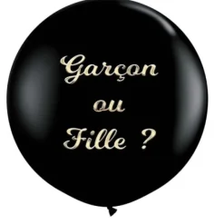 Ballon Noir Gender Reveal Fille G Ant