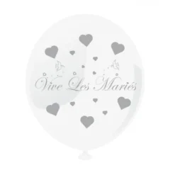 Ballon Pas Cher Vive Les Mari S Argent X 8 Pi Ces
