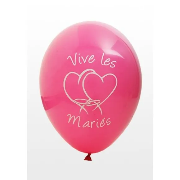 Ballon Vive Les Mari S Fuchsia X8