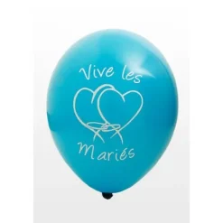 Ballon Vive Les Mari S Turquoise X8