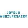 Ballons Gonflables Aluminium Joyeux Anniversaire Bleu Lectrique 30Cm
