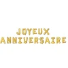 Ballons Gonflables Aluminium Joyeux Anniversaire Or 30Cm