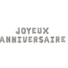 Ballons Gonflables Aluminium Joyeux Anniversaire Argent 30Cm