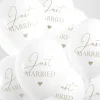 Ballons Mariage Imprim S Just Married Blanc 30 Cm X 6 Pi Ces