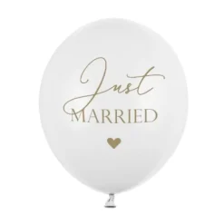 Ballons Mariage Imprim S Just Married Blanc 30 Cm X 6 Pi Ces