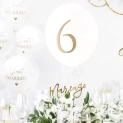 Ballons Mariage Imprim S Just Married Blanc 30 Cm X 6 Pi Ces