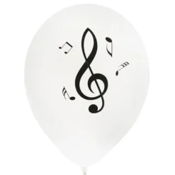 Ballons Mariage Musique Blanc 23 Cm X 8 Pi Ces