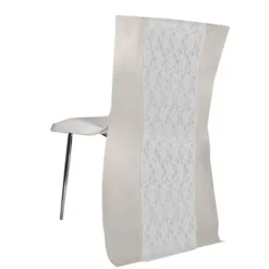 Bande De Dentelle Gris Clair Pour Housse De Chaise X 3 Pi Ces