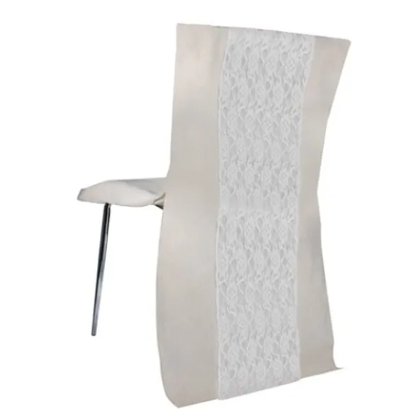 Bande De Dentelle Gris Clair Pour Housse De Chaise X 3 Pi Ces