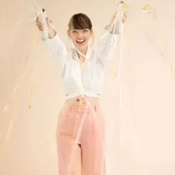 Banderole A Lancer A La Main Blanc Et Or 6M