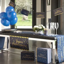 Banderole Joyeux Anniversaire M Tallis E Bleu Marine 5 M Tres