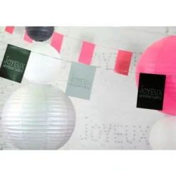 Banderole Joyeux Anniversaire Blanc