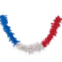 Boa Plumes Bleu Blanc Rouge