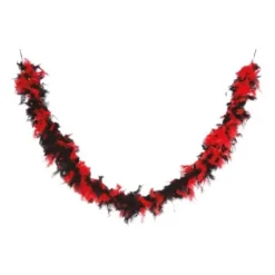 Boa Plumes Noir Et Rouge