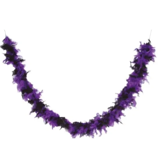Boa Plumes Noir Et Violet
