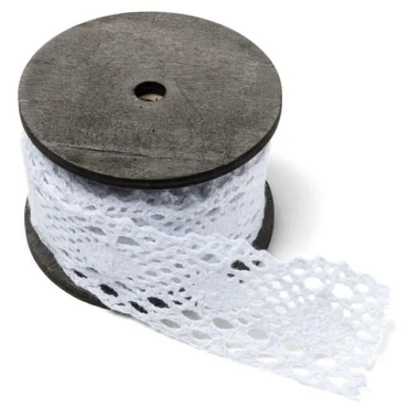 Bobine Dentelle Blanche Macram 45Mm X 5 M Tres