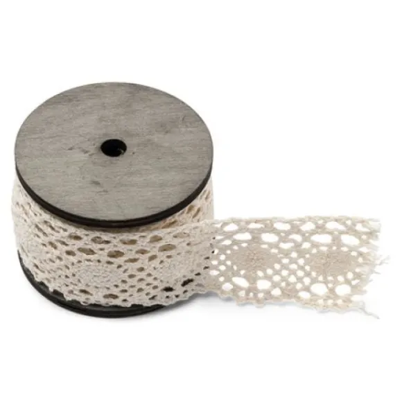 Bobine Dentelle Ivoire Macram 45Mm X 5 M Tres