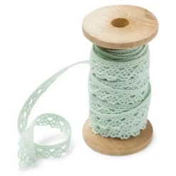Bobine Dentelle Vert Anis 10Mm X 5 M Tres