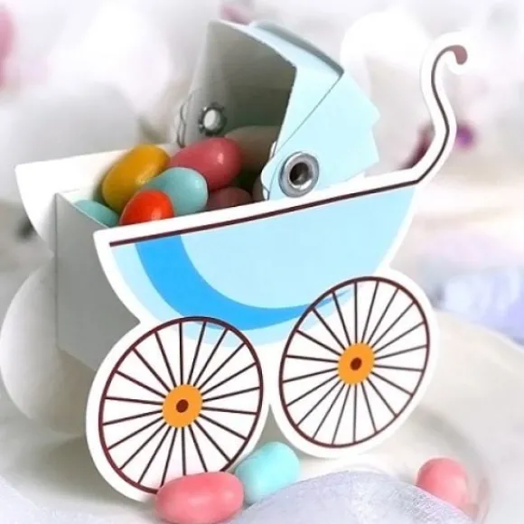 Boite A Drag Es Bapt Me Poussette Bleu Ciel X 10 Pi Ces