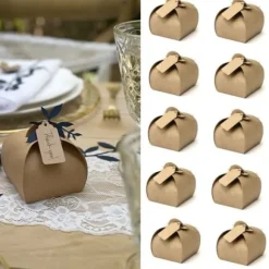 Boite A Drag Es Mariage Kraft Rustique X 10 Pi Ces