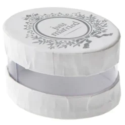 Boite A Dragee Just Married Blanc X6