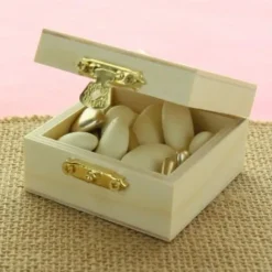 Boite A Dragees En Bois Carre
