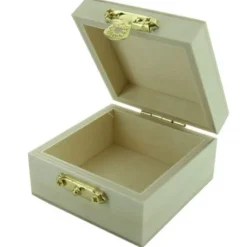 Boite A Dragees En Bois Carre