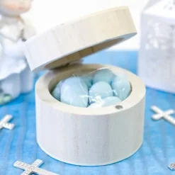 Boite A Dragees En Bois Ronde