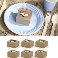 Boite A Dragees Kraft Woodland X 6 Pi Ces