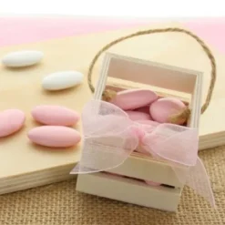 Boite A Dragees Panier En Bois Avec Anse
