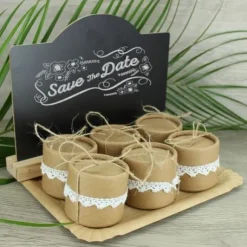 Boite A Dragees Ronde Kraft Pas Cher