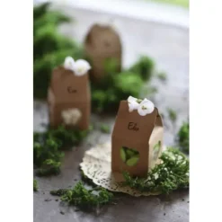 Boite Dragees Mariage Avec Coeur Naturel Ajour X 4 Pi Ces