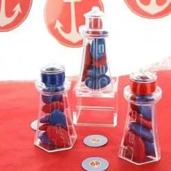Boite Dragees Plexi Transparent Phare Marin