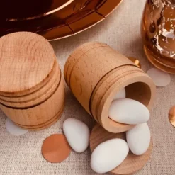 Boite Dragees Tonneau De Vin En Bois Naturel