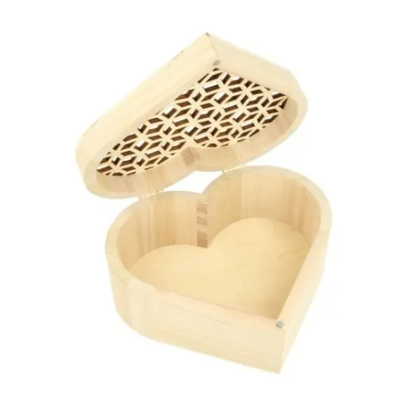 Boite En Bois Forme Coeur Ajour E