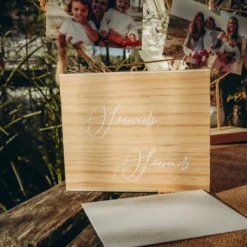 Boite En Bois Souvenir Bois Et Blanche A Personnaliser