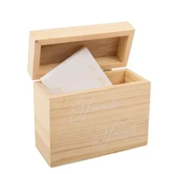 Boite En Bois Souvenir Bois Et Blanche A Personnaliser