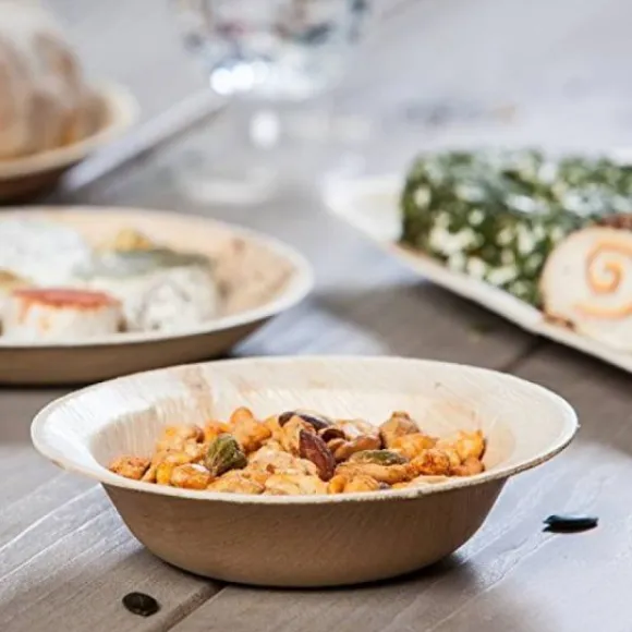 Bol En Bois Feuille De Palmier X 6 Pi Ces